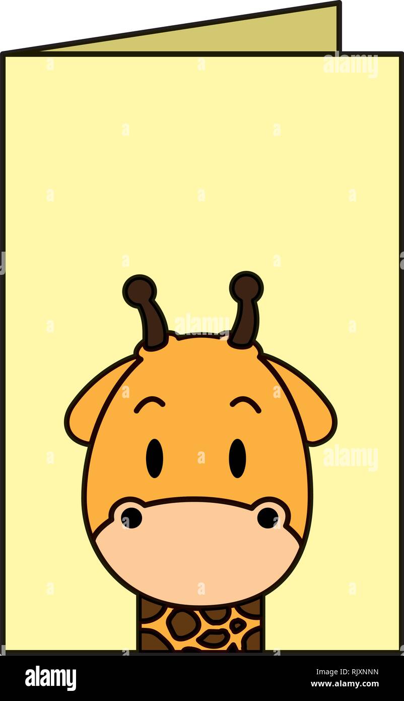 cute little giraffe character Stock Vector Image & Art Alamy