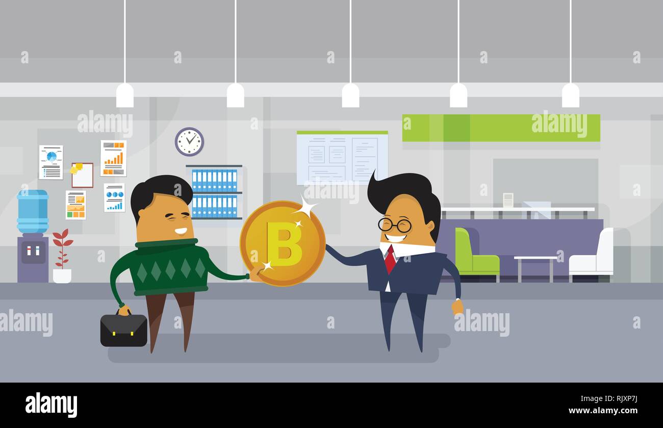 An Office Worker Mining Bitcoin illustration Stock Vector Image & Art -  Alamy