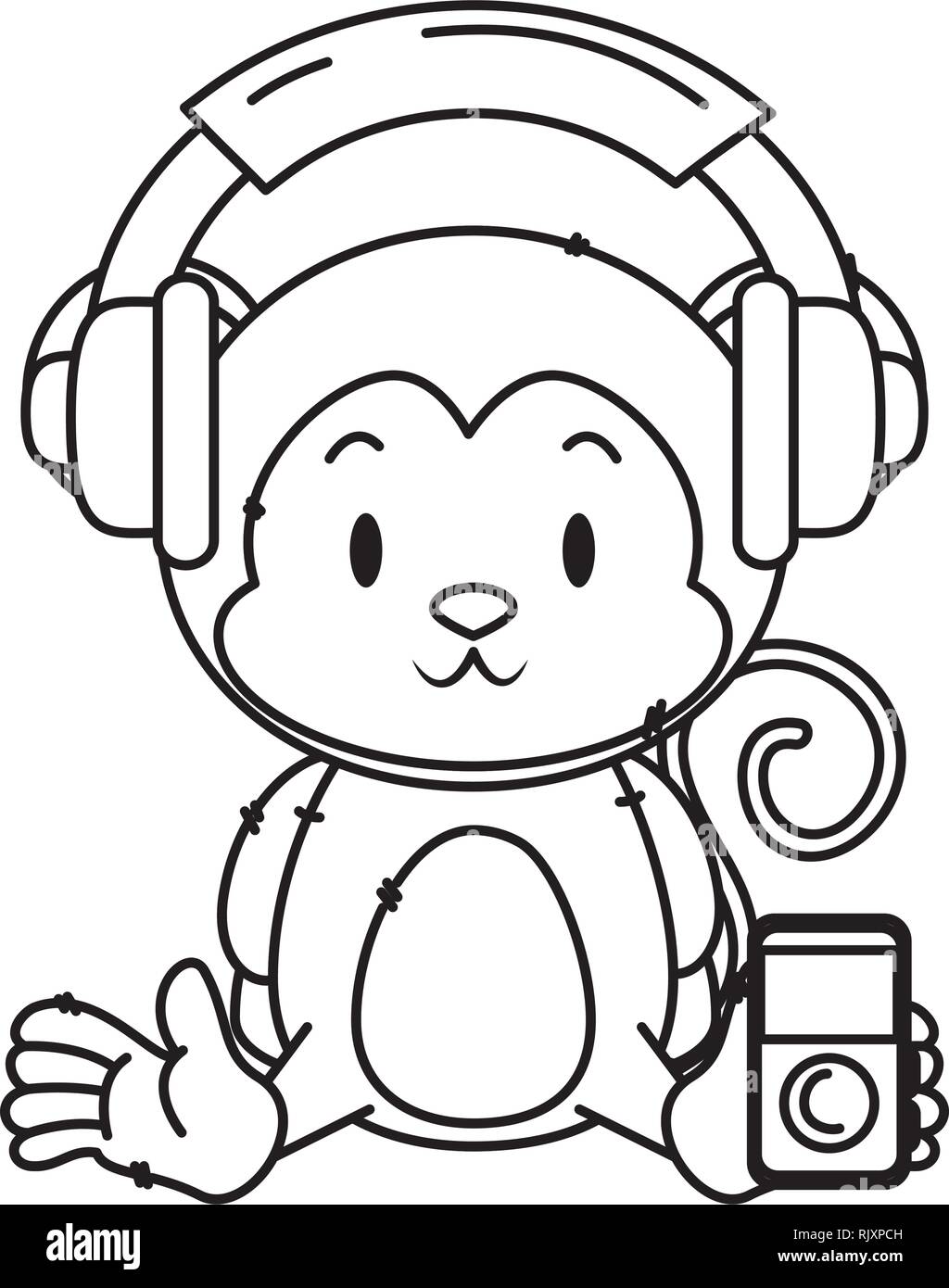 cute little monkey character Stock Vector Image & Art - Alamy