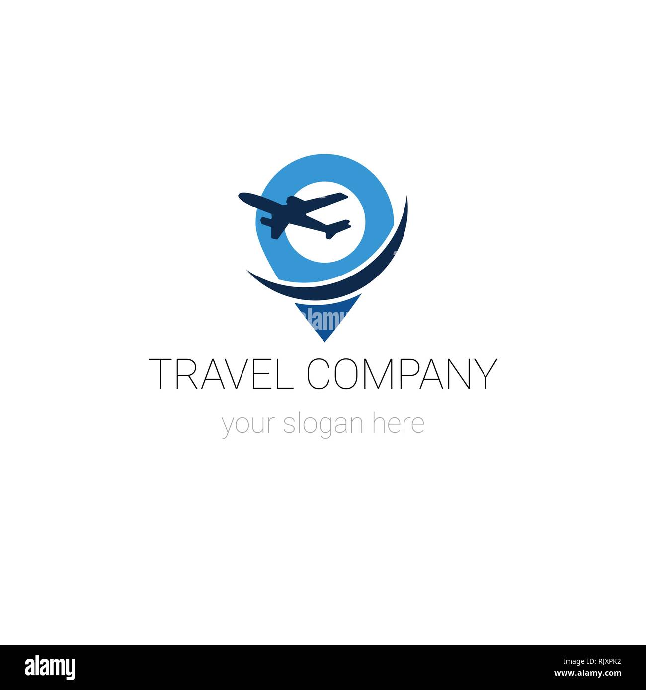 Travel Company Logo Template Isolated On White Background Tourism Agency Banner Design Stock Vector