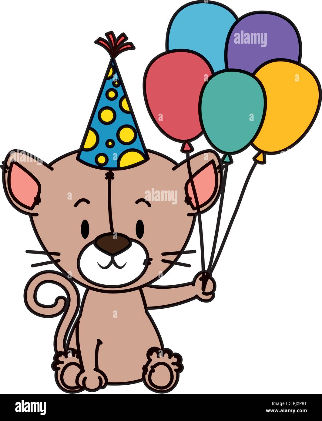 Cute Little Cat Character Stock Vector Image Art Alamy