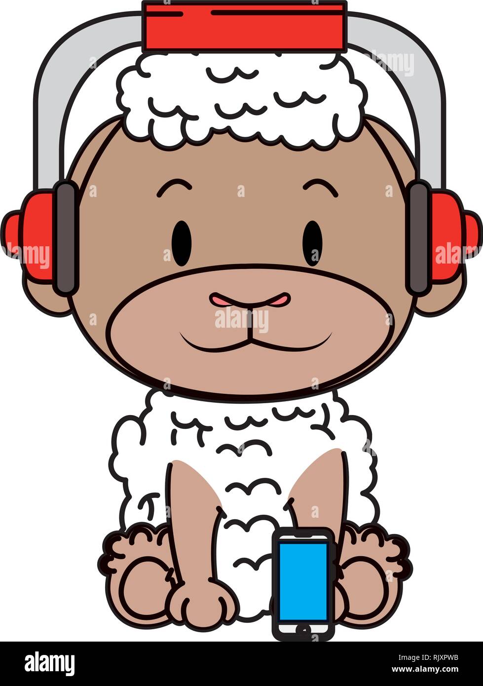cute little sheep character Stock Vector Image & Art - Alamy