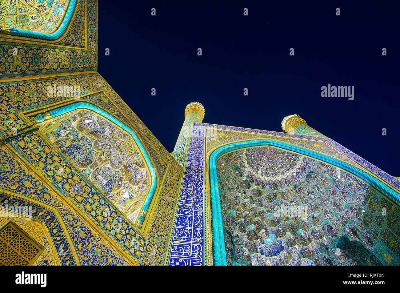 Persia Style Shah Mosque is the most richly decorated building in Isfahan with a ...