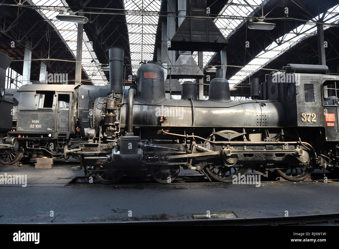 eisenbahnmuseum;das heizhaus;strasshof;vienna;austria;steam locomotive;372 Stock Photo