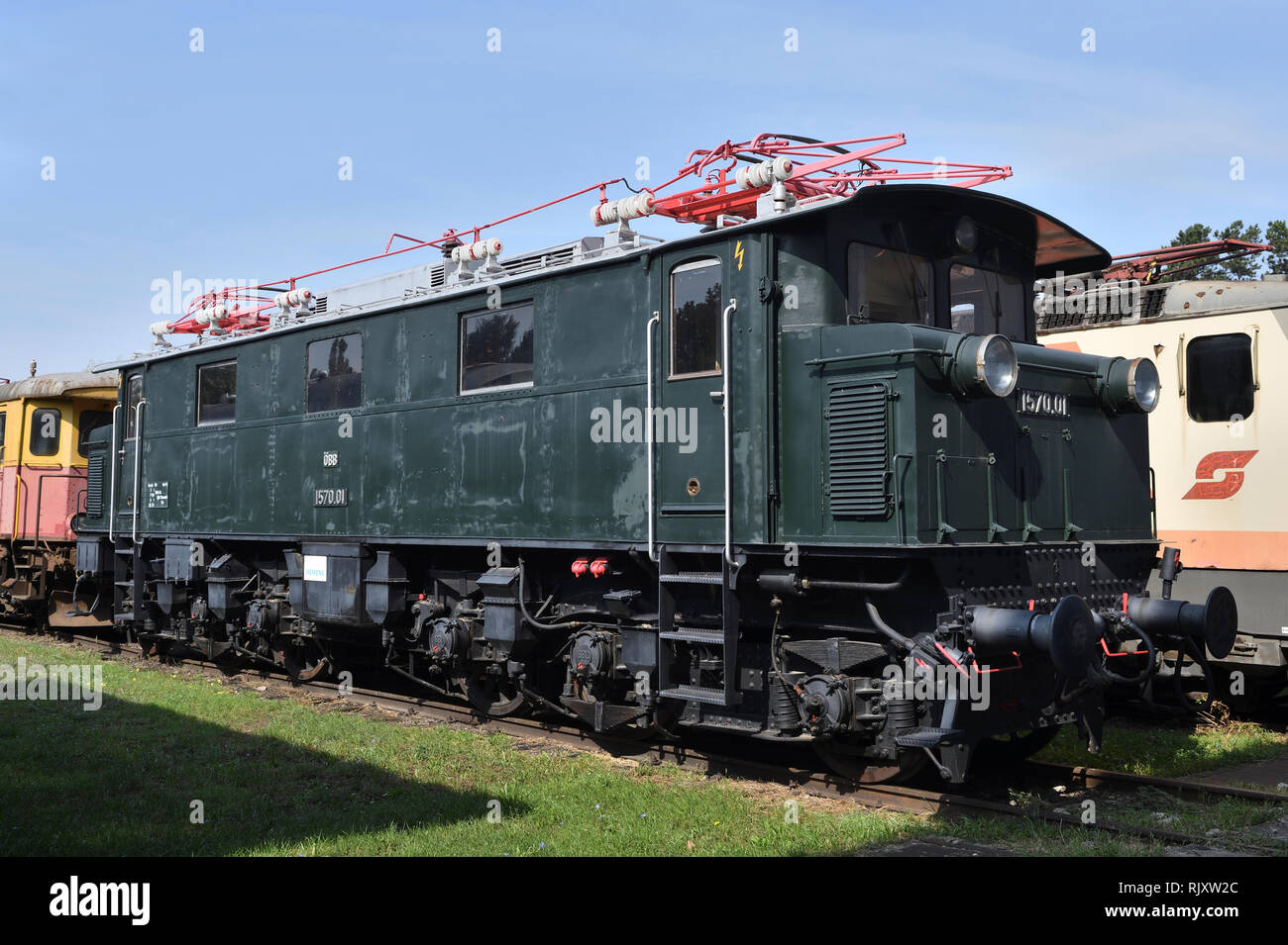 eisenbahnmuseum;das heizhaus;strasshof;vienna;austria;electric locomotive;class 1570; Stock Photo
