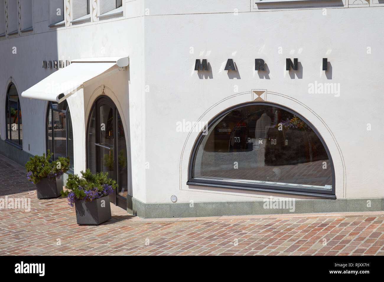 Louis Vuitton Store In A Sunny Summer Day In Sankt Moritz