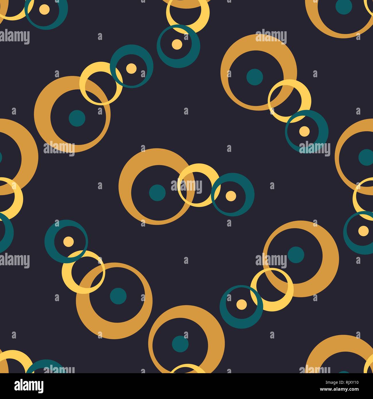 Abstract seamless black background with chains. Seamless dark pattern. Stock Vector