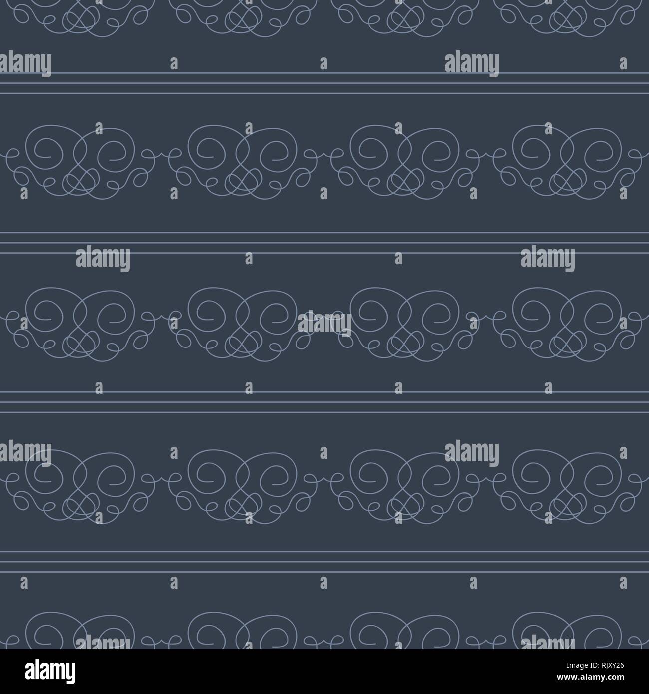 The geometric abstract pattern. Seamless vector background. Dark blue texture. Stock Vector