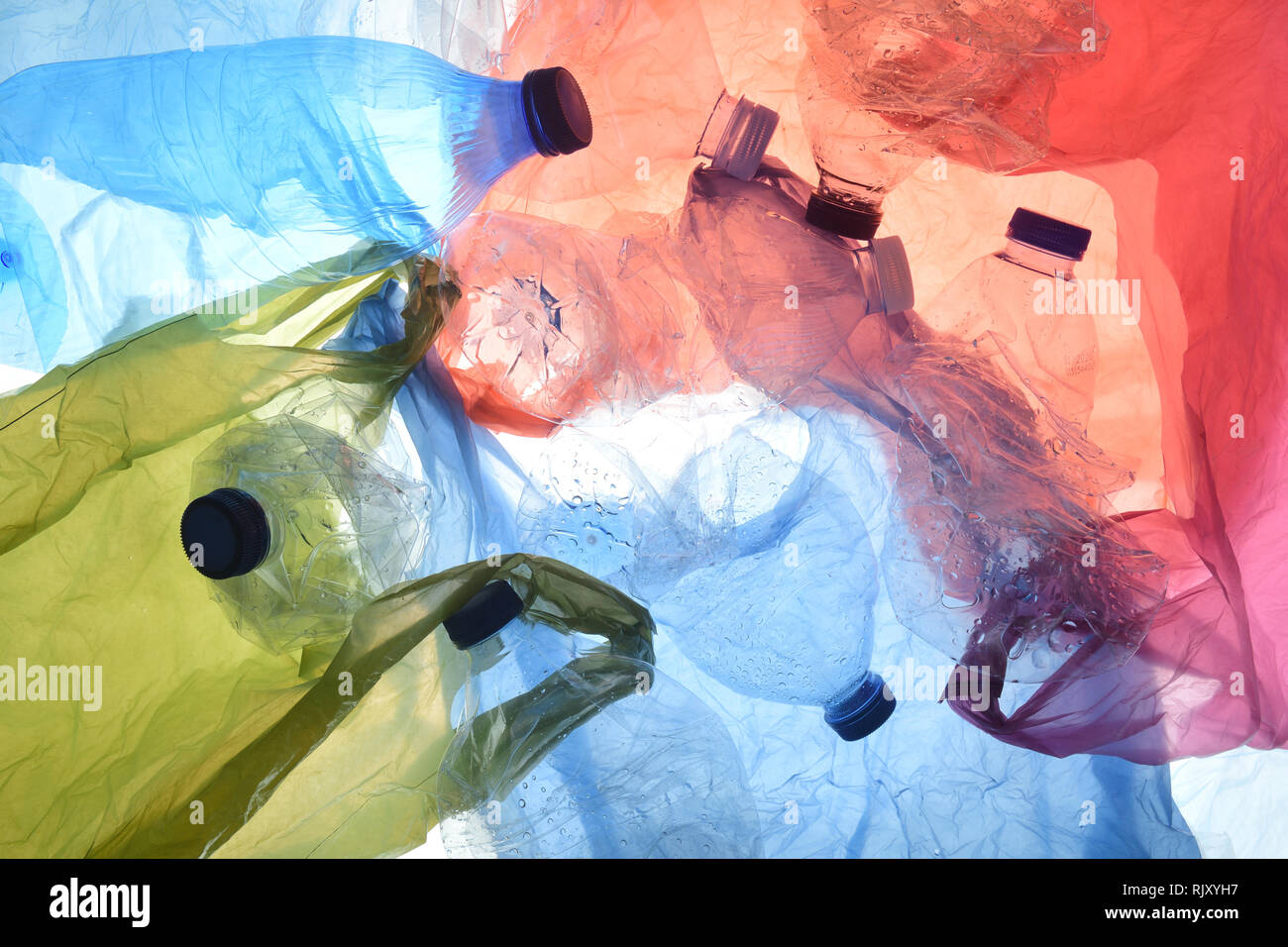 plastic bags and bottles Stock Photo Alamy