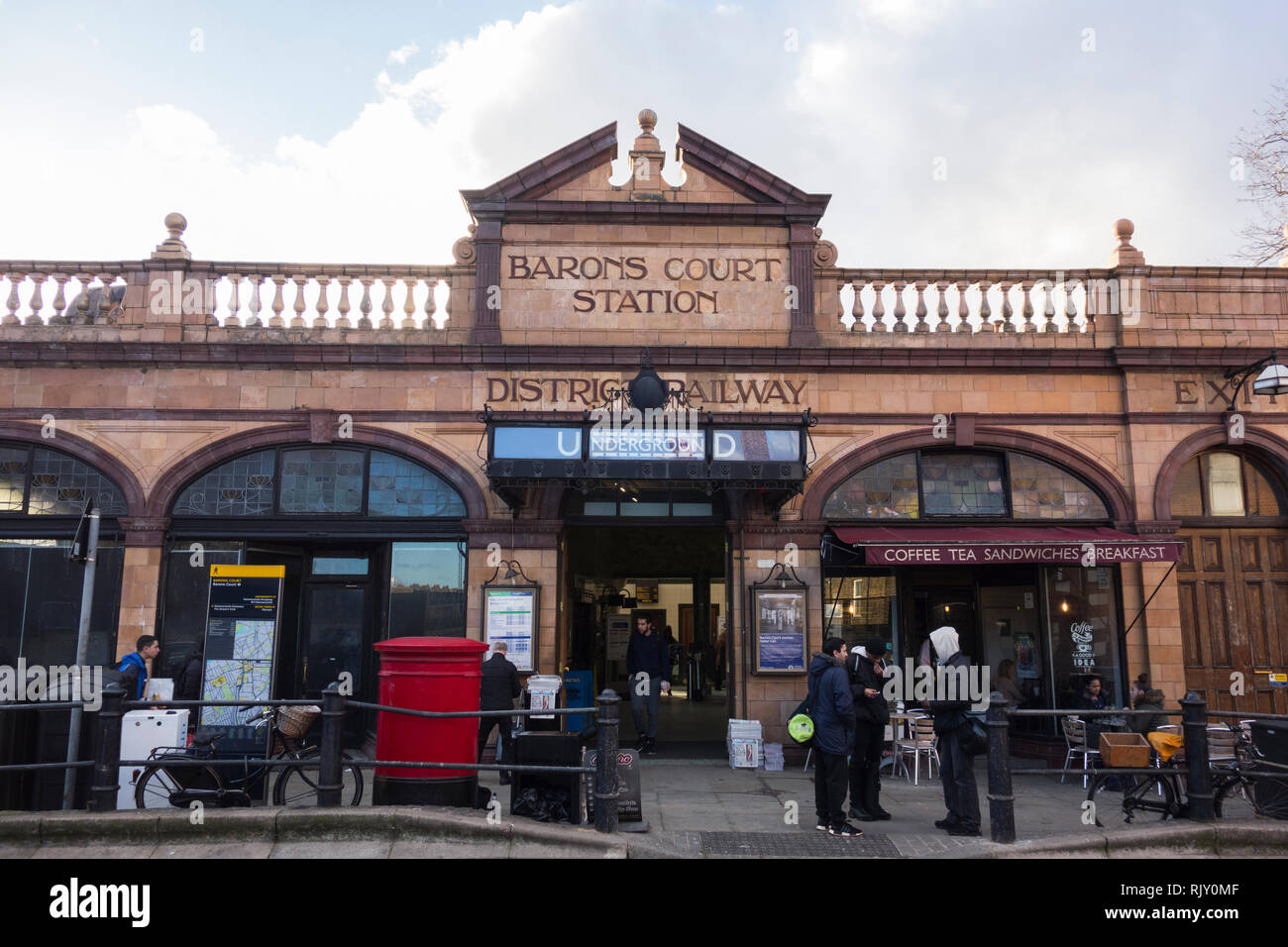 Exterior of Harry Wharton Ford's Barons Court Underground Station