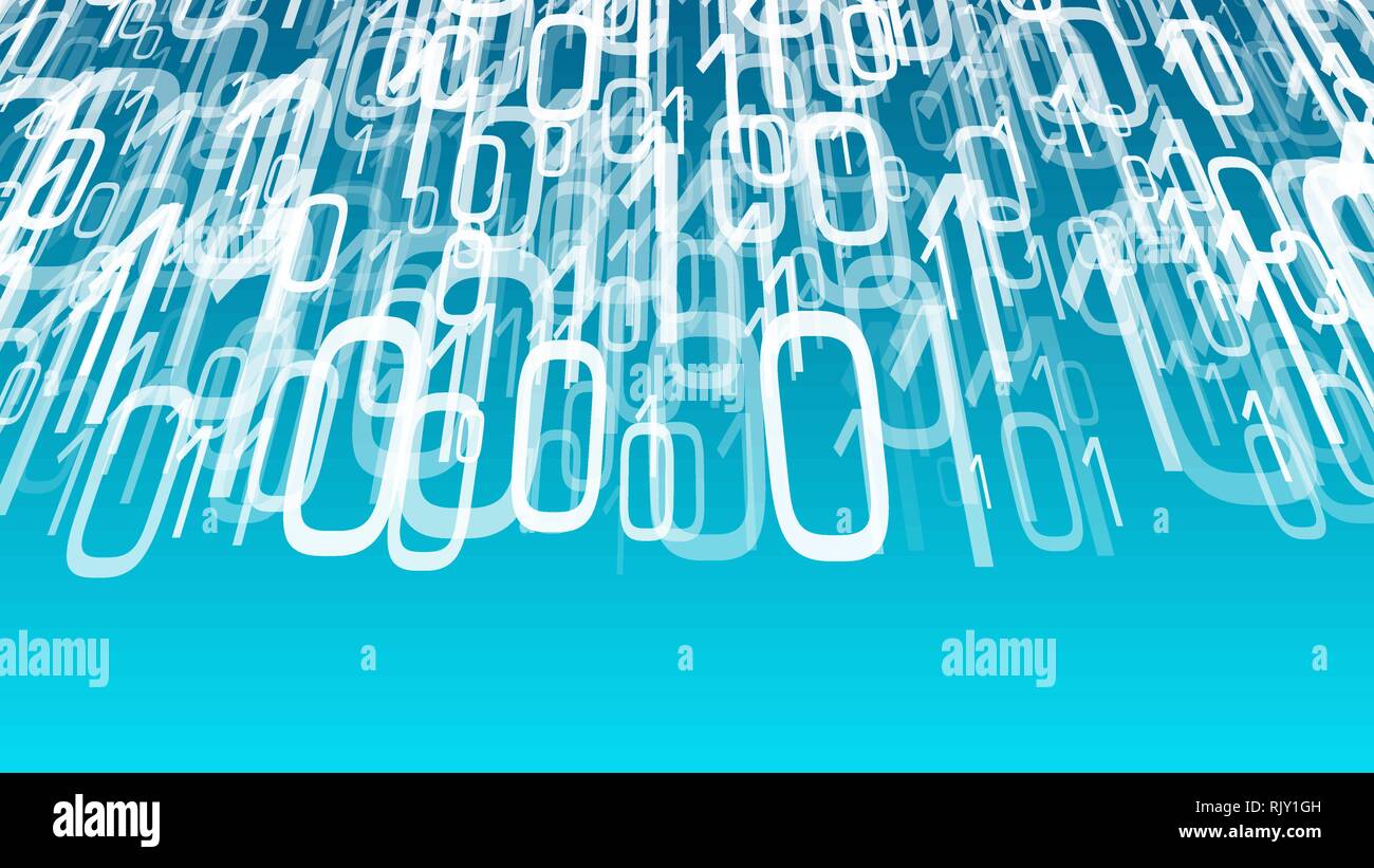 Abstract Background Binary Code Cyberspace Vector Computer Language
