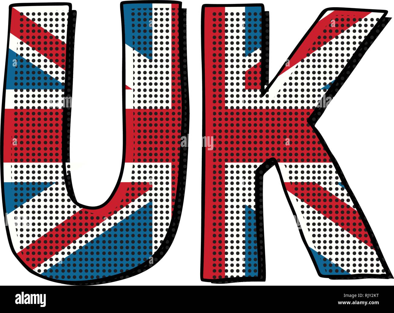 UK word flag Stock Vector