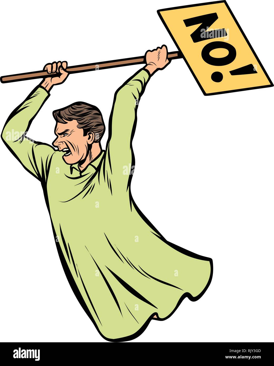 man rally poster no Stock Vector
