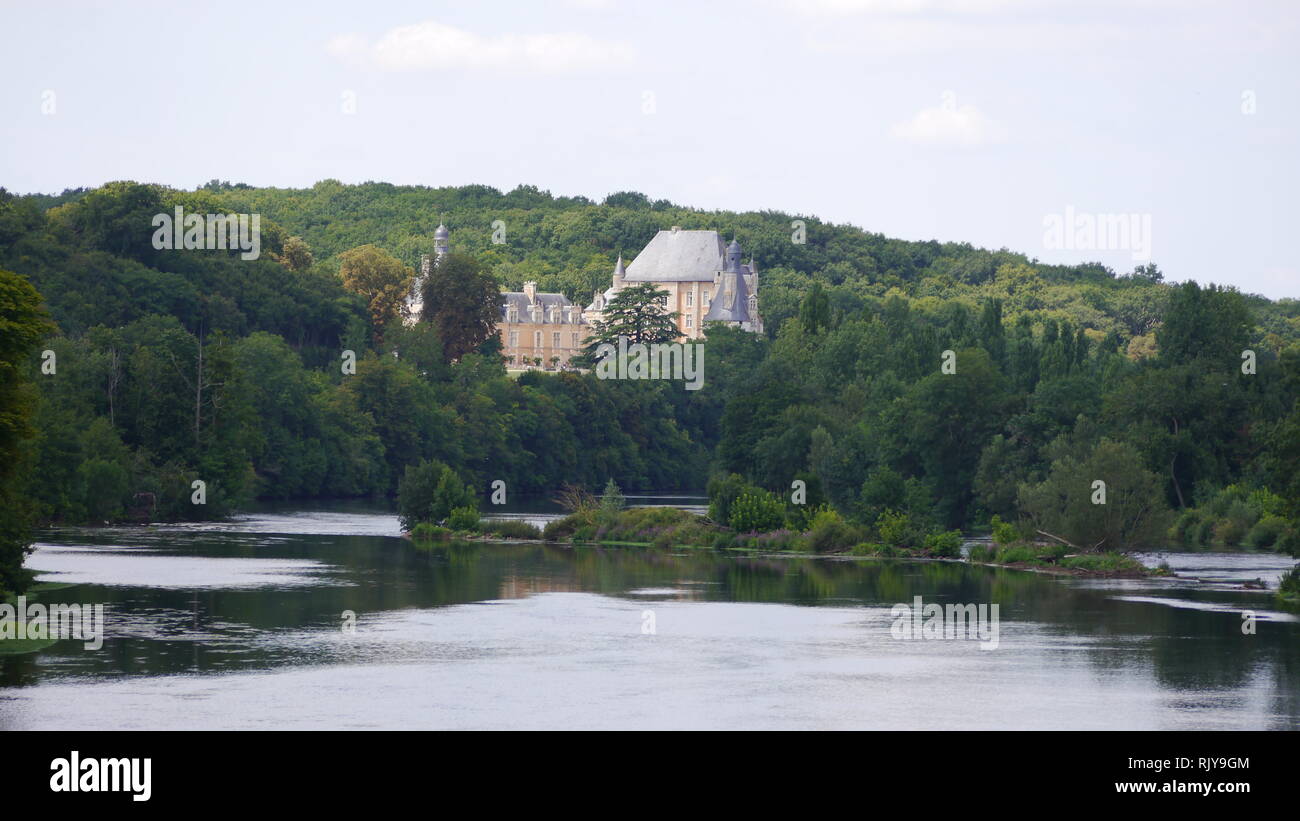 Chateau de Touffou. Bonnes, France Stock Photo
