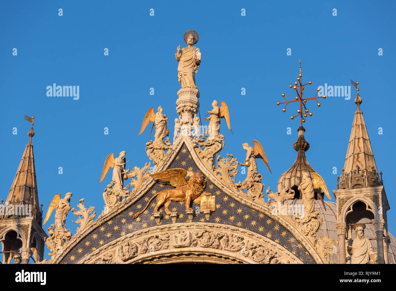 Architectural details of Basilica di San Marco in Venice, Italy Stock Photo