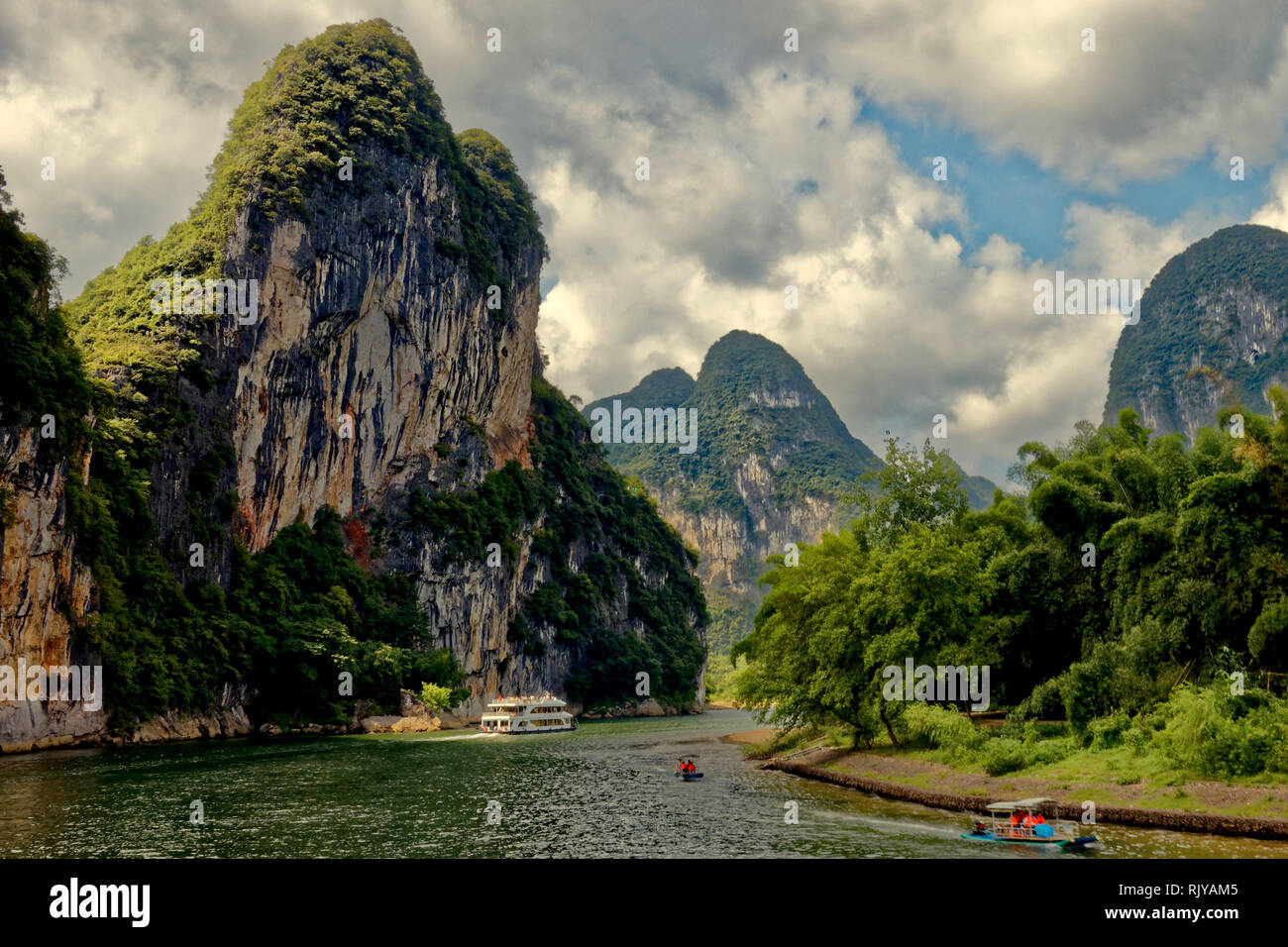 Guilin li river cruise, China Stock Photo