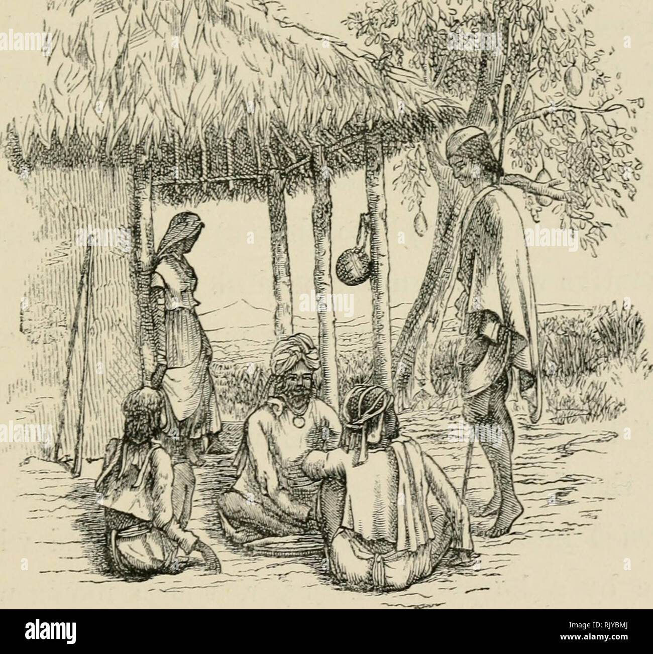 . At last: a Christmas in the West Indies. Trinidad -- Description and travel. J FOREST SCHOOL. 85 along the hill, and stopped to visit one of those excellent Government schools which do honour, first to that wise le^is- lator, Lord Harris, and next to the late Governor. Here in the depths of the forest, where never policeman or school- master had been before, was a house of satin-wood and cedar a.. Coolie group. not two years old, used at once as police-station and school, with a shrewd Spanish-speaking schoolmaster, and fifty-two decent little brown children on the school-books, and getting, Stock Photo