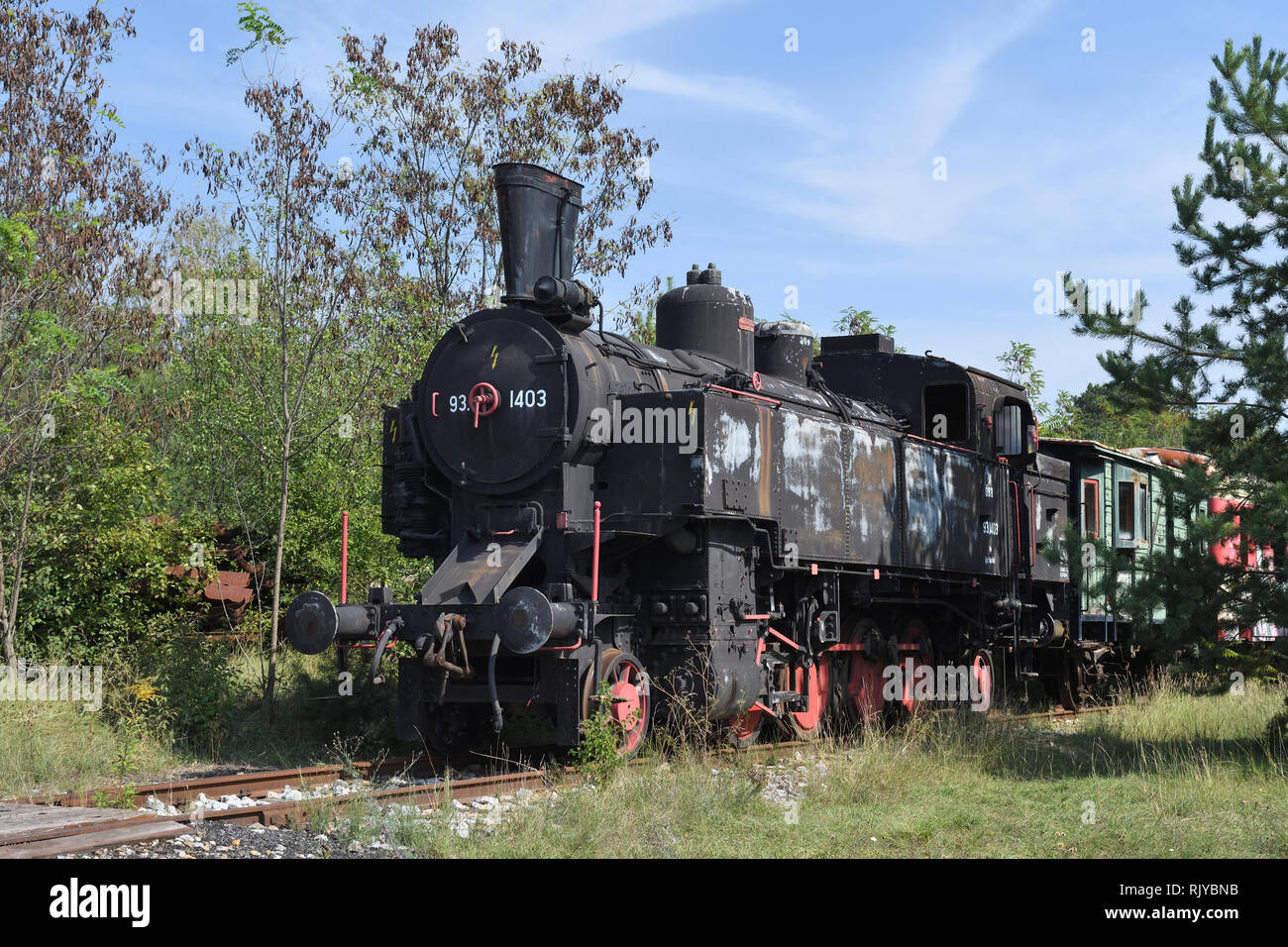 eisenbahnmuseum;das heizhaus;strasshof;vienna;austria;steam locomotive;93.1403 Stock Photo