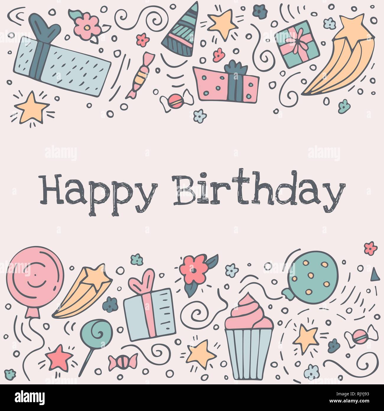 Birthday Cards Hand Drawn Birthday Cards Hand Drawn