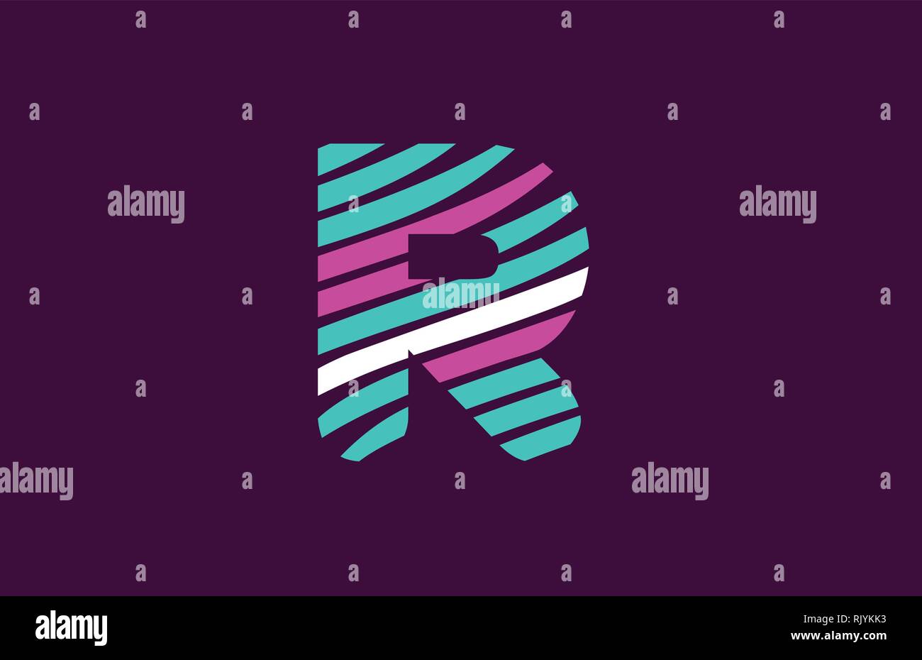 design of alphabet letter r with lines stripe as a logo for a company ...