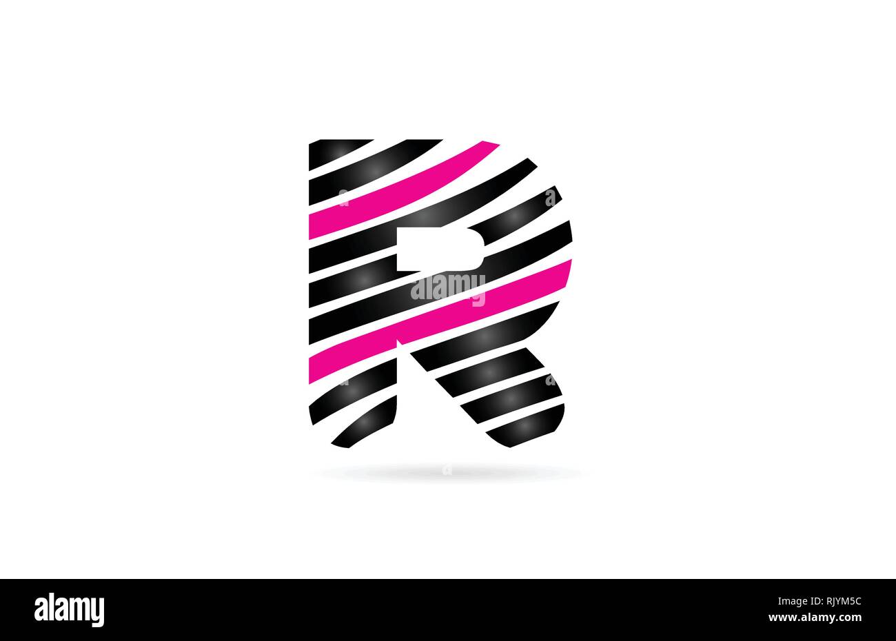 design of alphabet letter r with lines stripe as a logo for a company ...