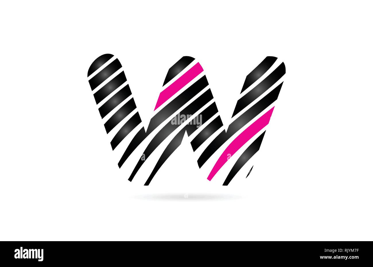 design of alphabet letter w with lines stripe as a logo for a company ...