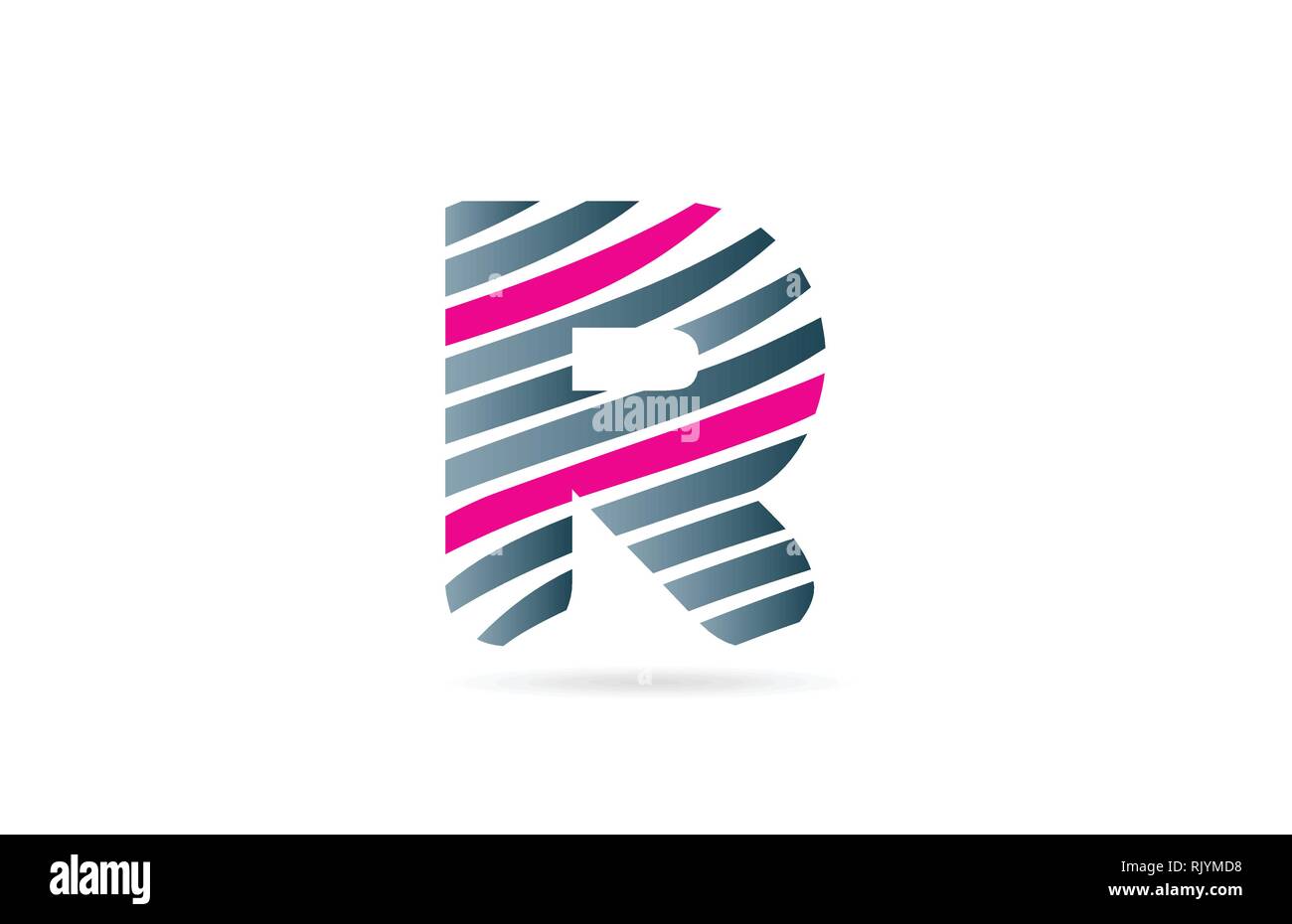 design of alphabet letter r with lines stripe as a logo for a company ...