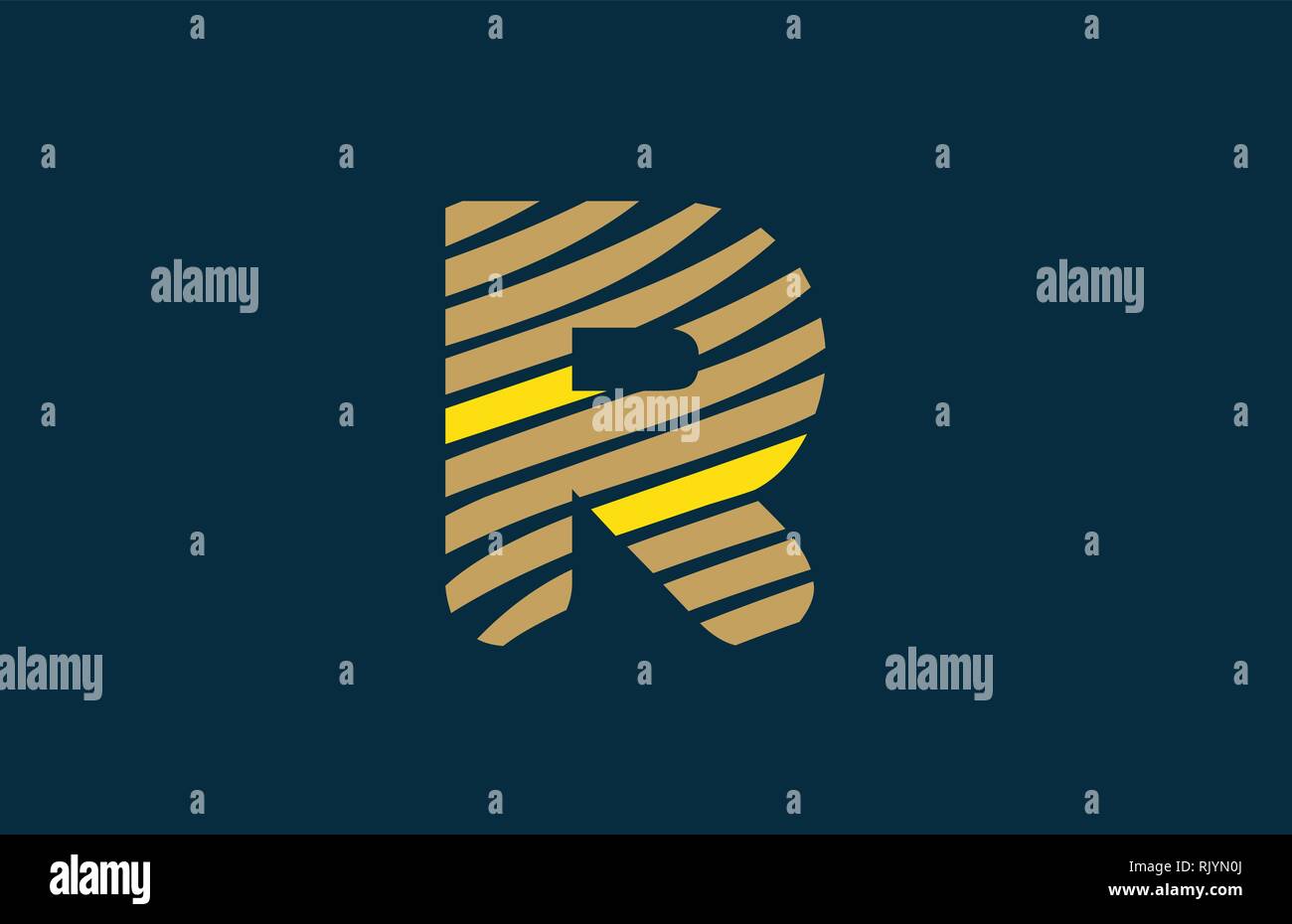 design of alphabet letter r with lines stripe as a logo for a company ...