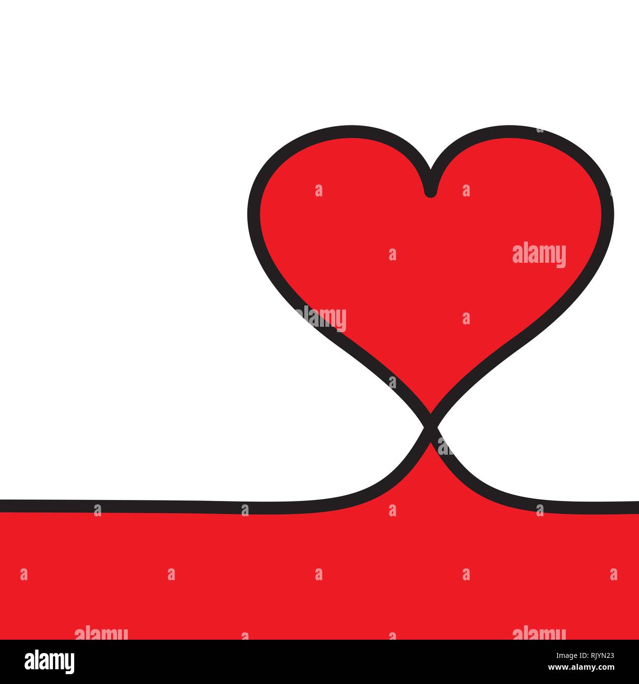 Line heart icon vector. Love symbol. Valentines card Stock Vector Image ...