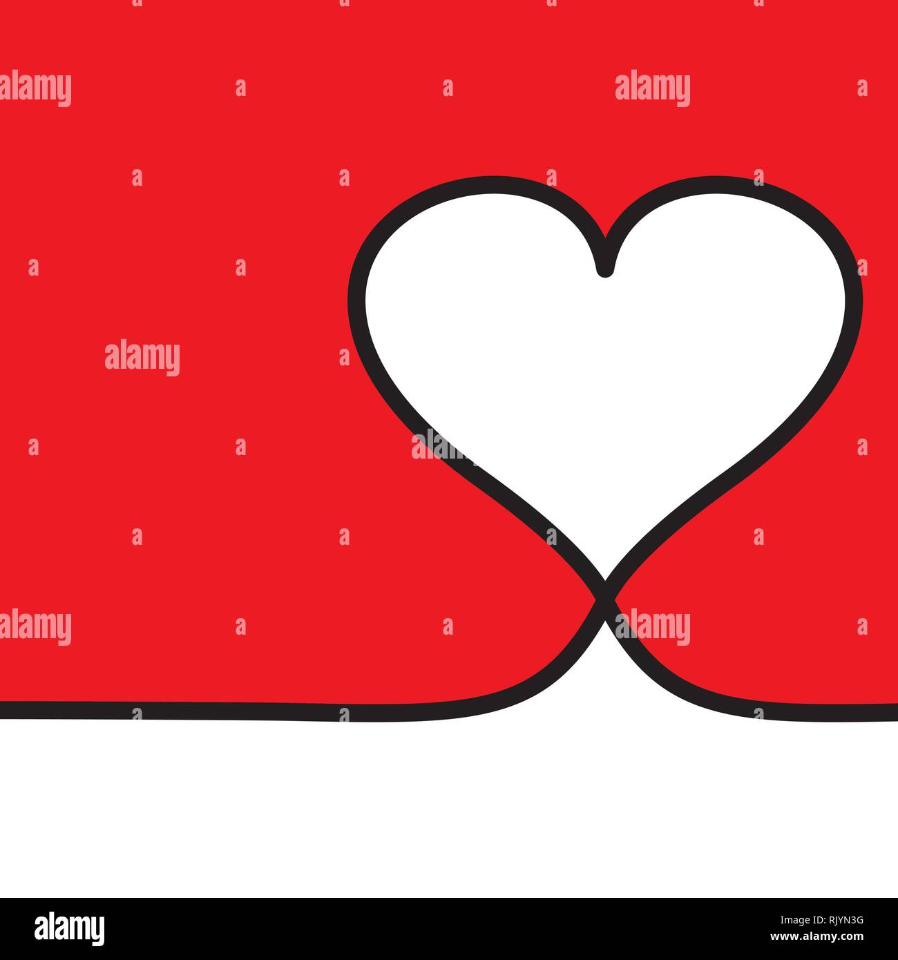 Line heart icon vector. Love symbol. Valentines card Stock Vector Image ...