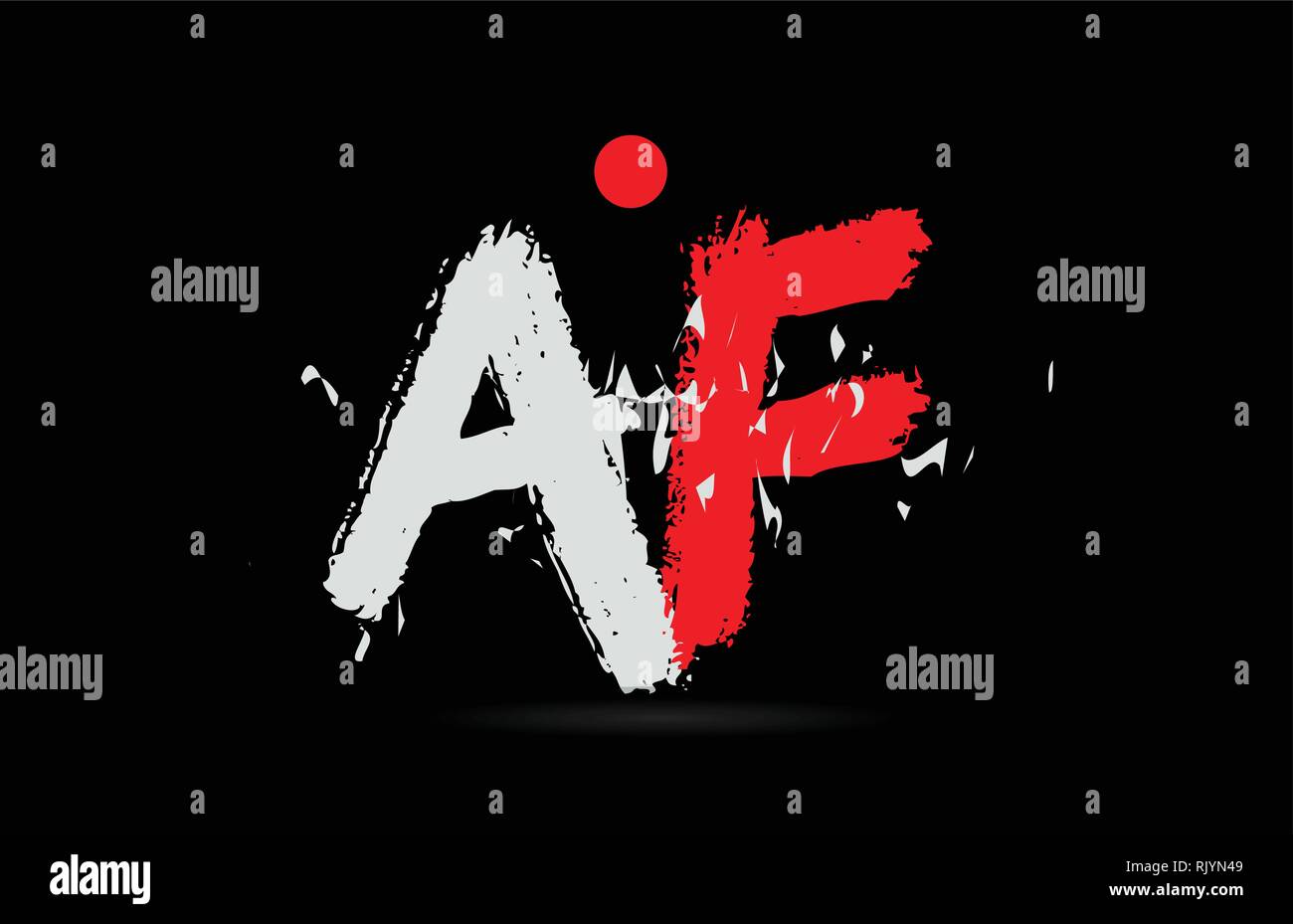 Design Of Alphabet Letter Combination Af A F On Black Background With Grunge Texture And White Red Color Suitable As A Logo For A Company Or Business Stock Vector Image Art https www alamy com design of alphabet letter combination af a f on black background with grunge texture and white red color suitable as a logo for a company or business image235407881 html