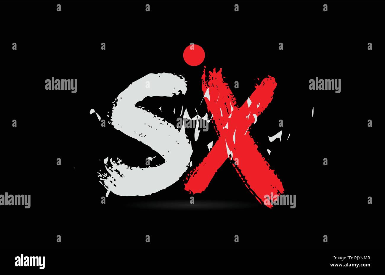 Design of alphabet letter combination SX S X on black background with ...