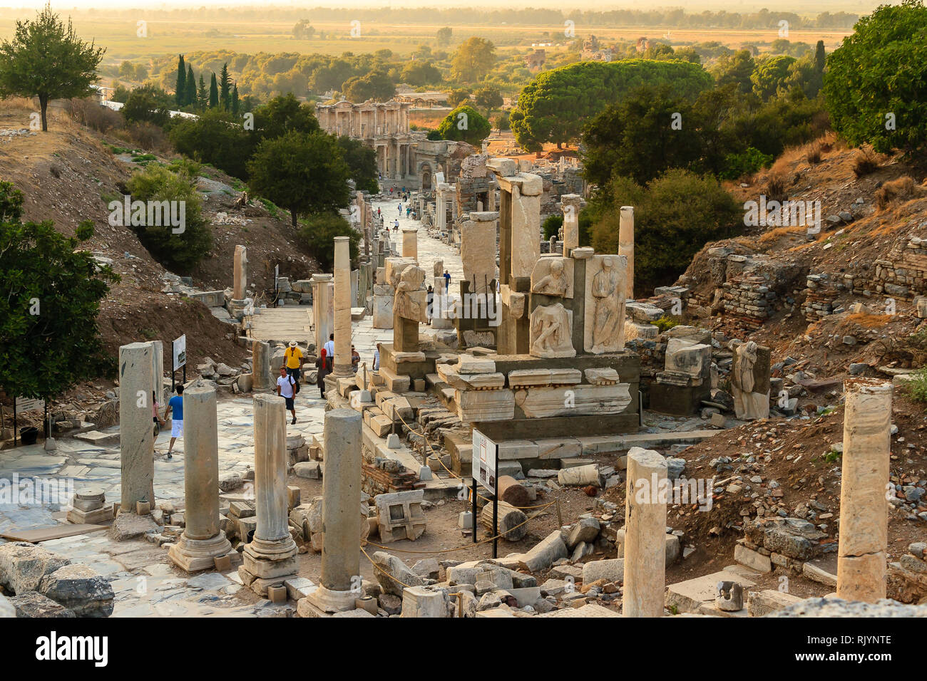 Ephesus, one of the largest Roman archaeological sites in Turkey Stock