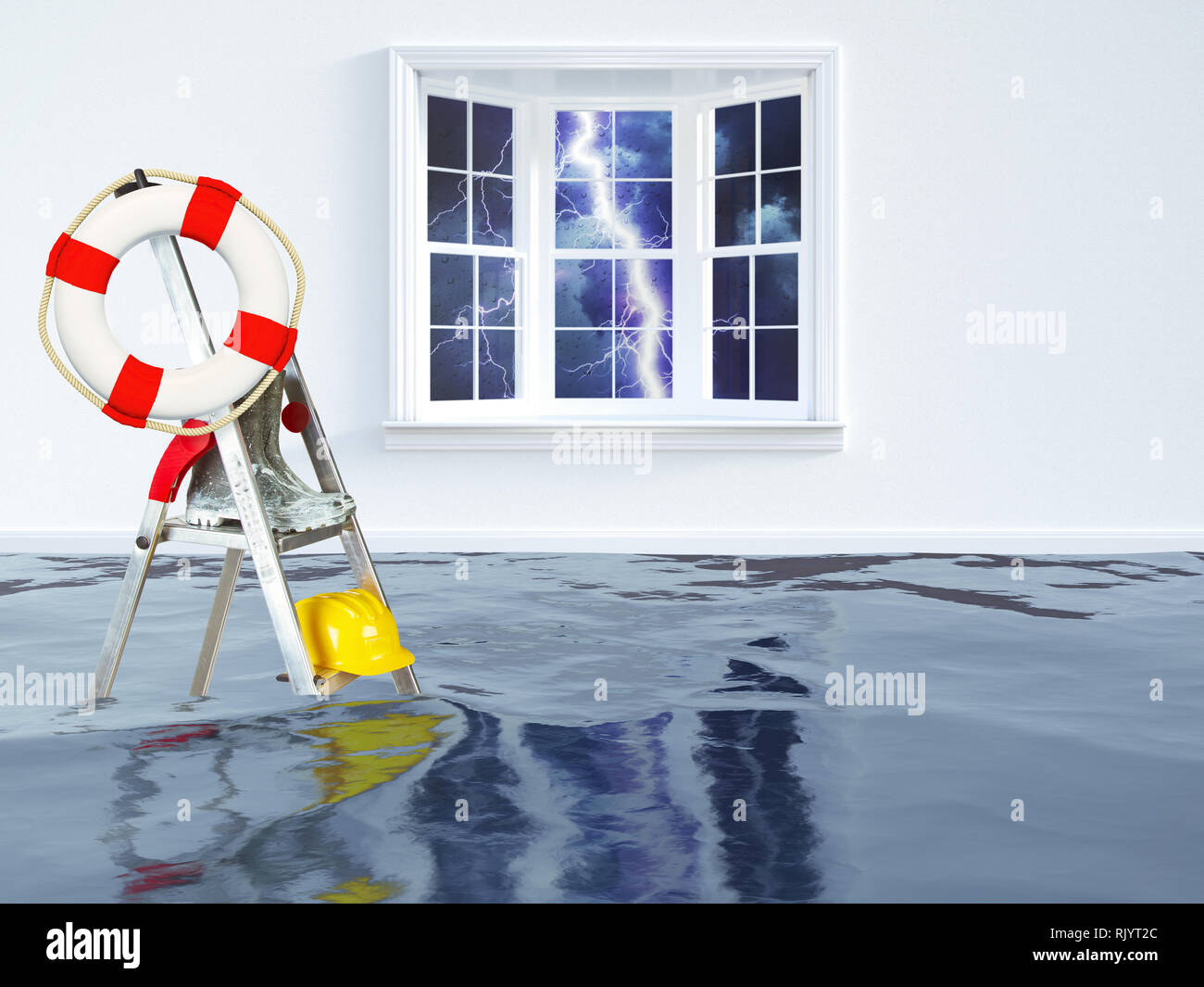 Flood Damage Inside House High Resolution Stock Photography and Images