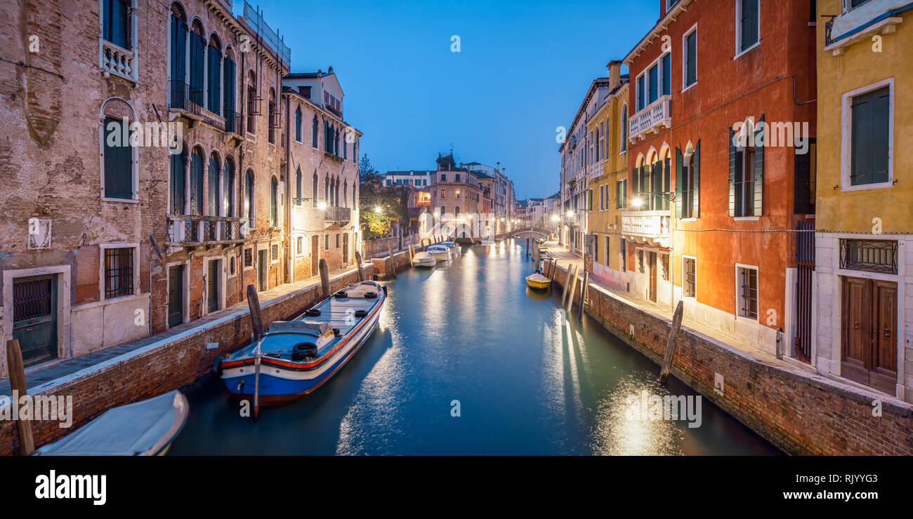 Traditional houses along a canal, Venice, Italy Stock Photo - Alamy