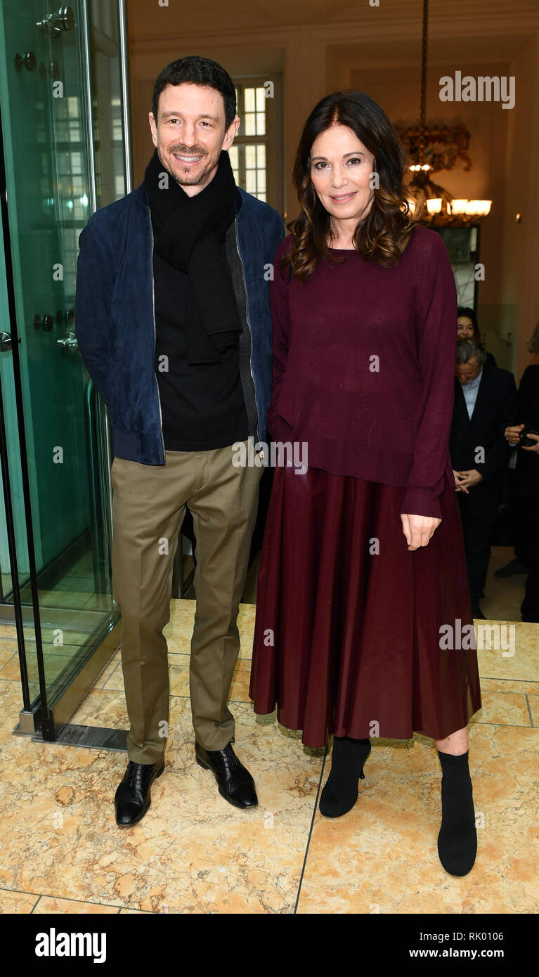 Berlin Germany 08th Feb 2019 69th Berlinale Iris Berben Actress And Her Son Oliver Berben Are At The Reception Of The Bayerische Filmforderung In The Representation Of The Free State Of Bavaria