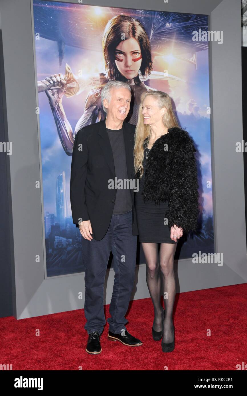 Los Angeles, CA, USA. 5th Feb, 2019. James Cameron, Suzy Amis at