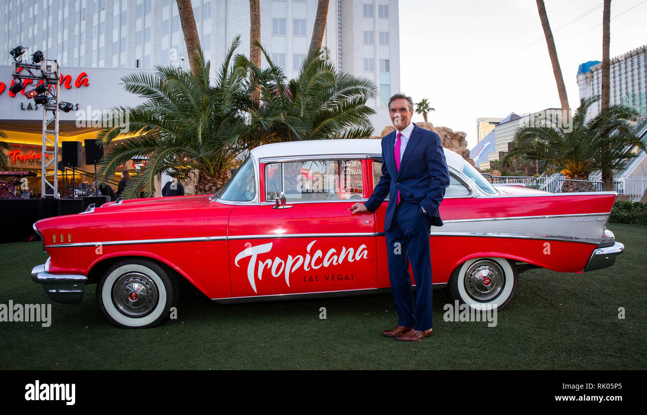 Las Vegas, NV, USA. 7th Feb, 2019. ***HOUSE COVERAGE*** Brian Brigner, Chief Operating Officer of On Stage Enterprises, Producers of Legends pictured at The Legends in Concert welcoming event and outdoor preview at Tropicana Las Vegas in Las Vegas, NV on February 7, 2019. Credit: Erik Kabik Photography/Media Punch/Alamy Live News Stock Photo
