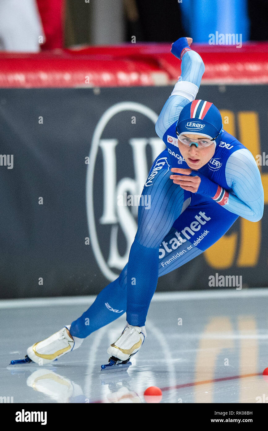 Germany. 8th Feb 2019. ISU World Single Distances Speed Skating Championships Hege Bokko Credit: Orange Pictures vof/Alamy Live News Stock Photo - Alamy