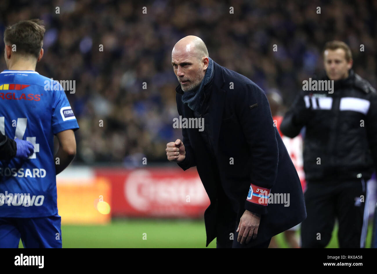 Genk Belgium February 08 Philippe Clement Head Coach Of Genk Reacts During The Jupiler Pro League Match Day 25 Between Krc Genk And Standard De Liege On February 08 2019