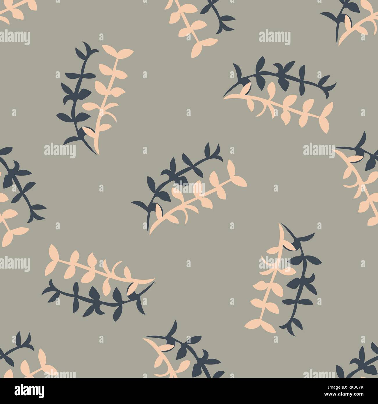 Stylish Vector seamless floral spring pattern, Beautiful illustration texture Stock Vector