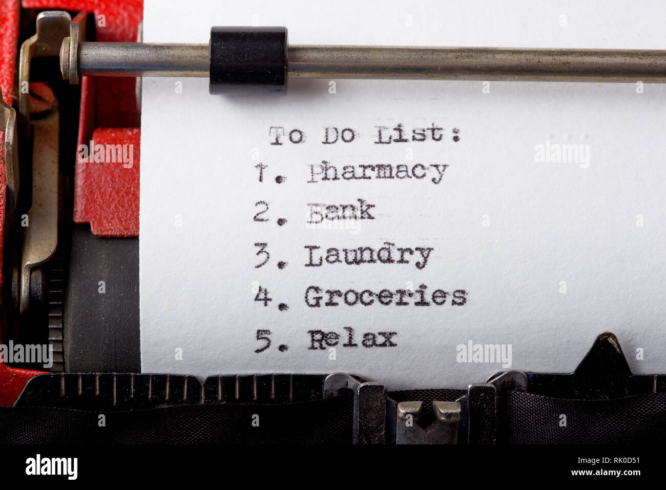 - text message on the typewriter close-up Stock Photo - Alamy