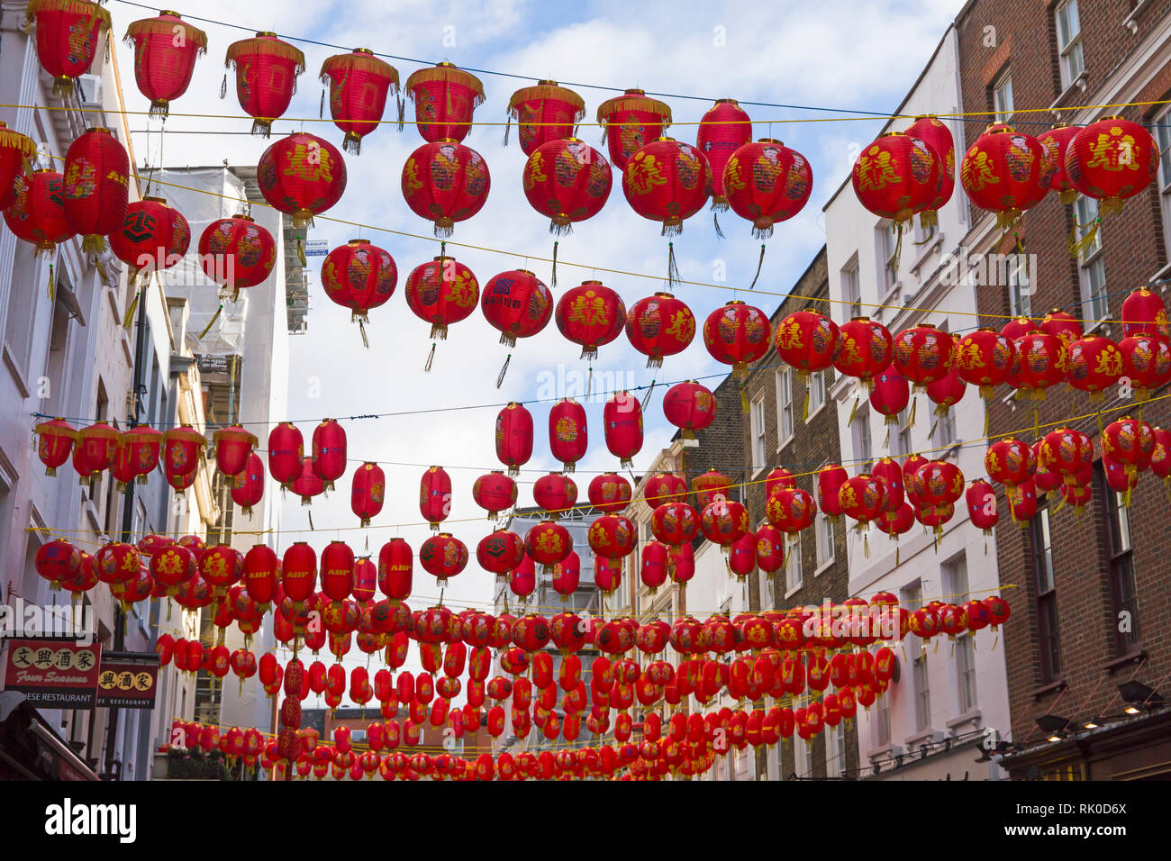 Chinese New Year celebrations celebrating year of the pig at China Town, London, UK in February Stock Photo