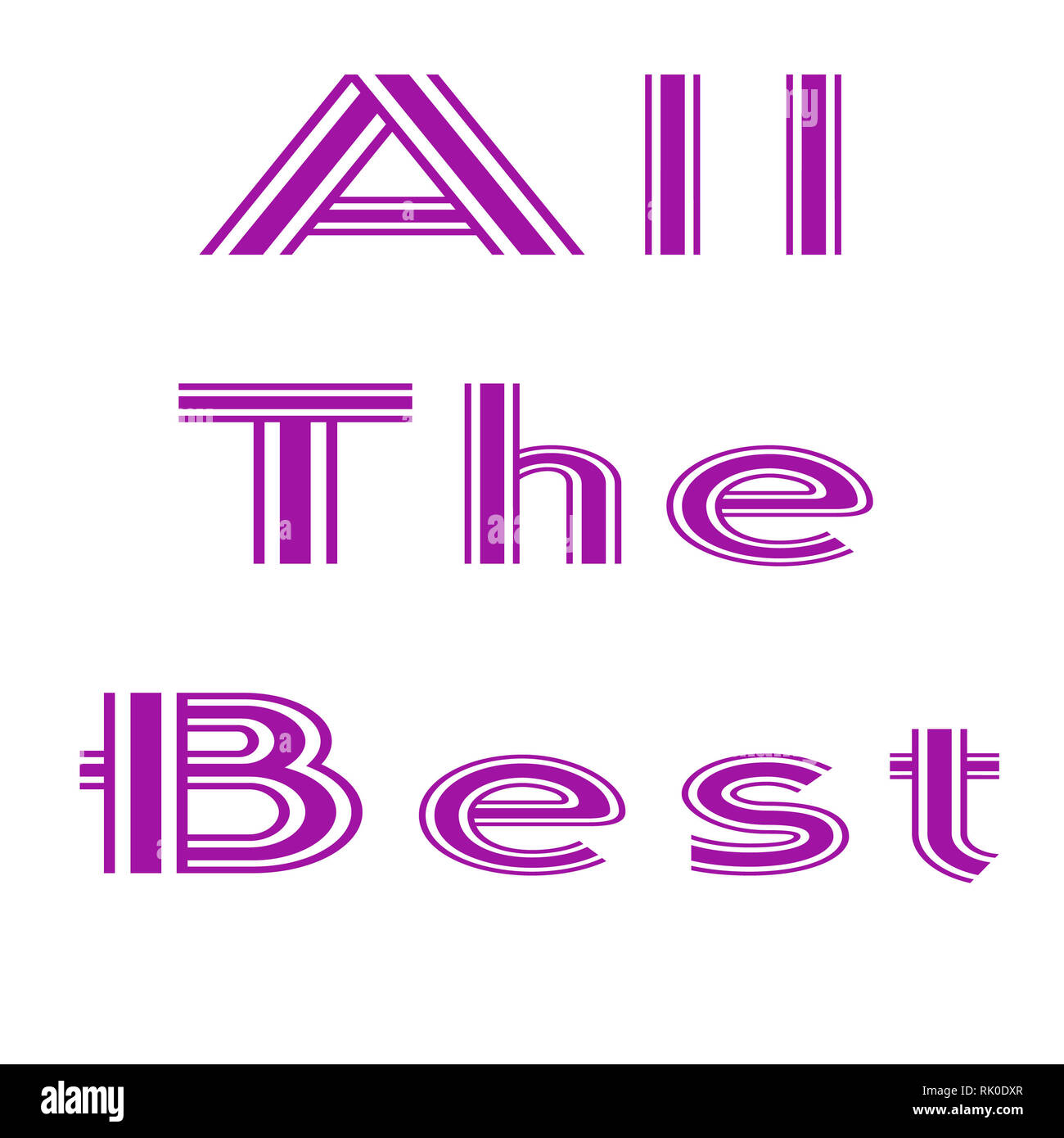 All The Best Wishes With Different Styles And Designs Stock Photo Alamy