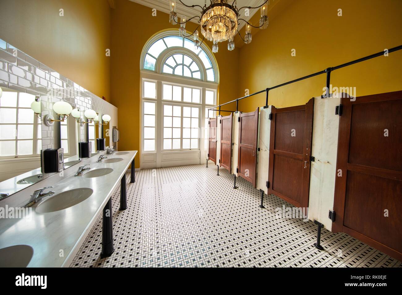 Toilets of the Chattanooga Choo Choo Hotel, Chattanooga, USA Stock Photo