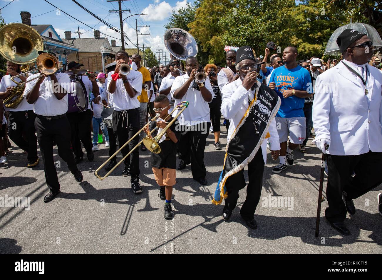 Second Line Parade. New Orleans, Louisiana. September, 2018 Stock Photo