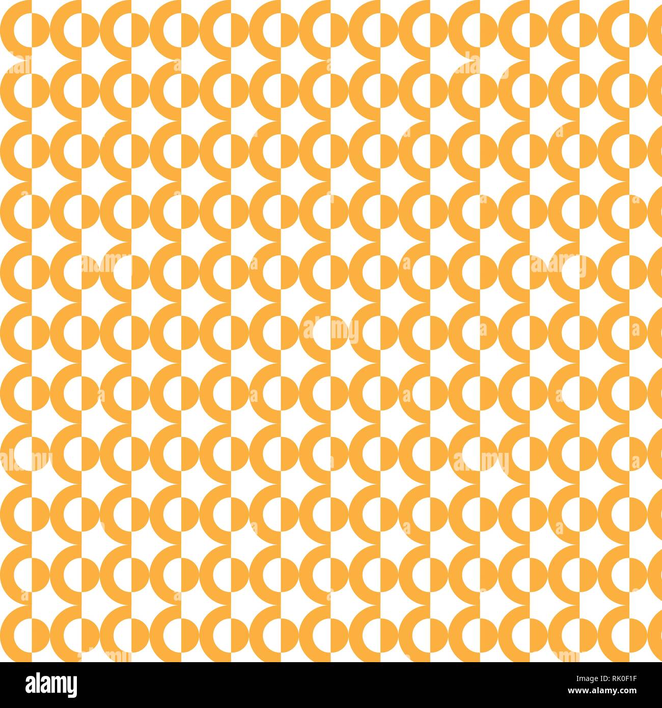 Orange and white circles vector pattern Stock Vector