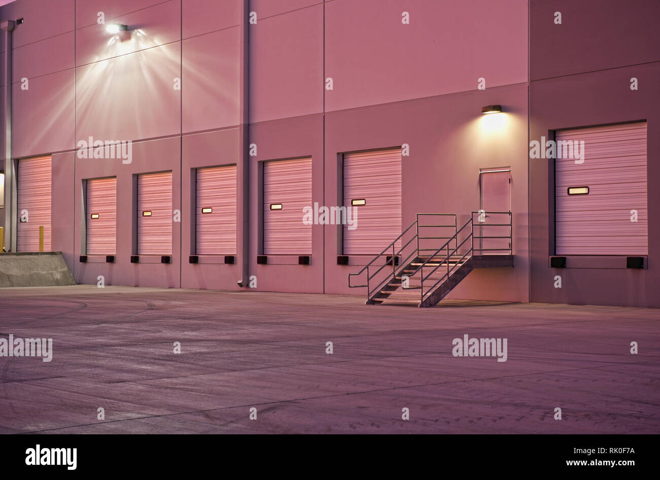 Closed doors of warehouse loading dock Stock Photo Alamy