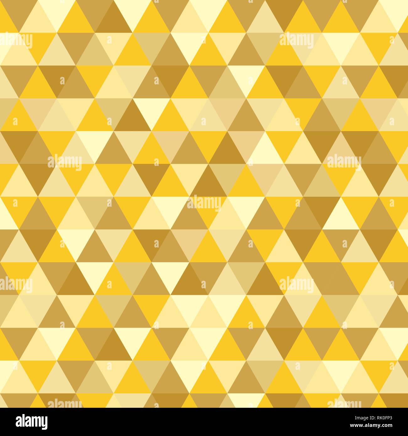 Yellow and golden triangle vector pattern Stock Vector