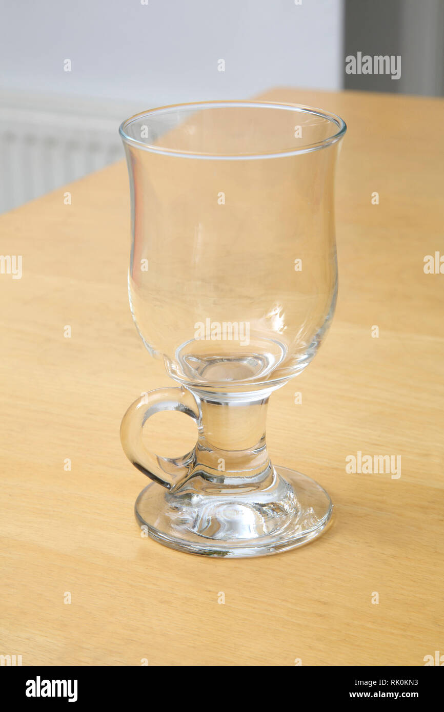 Irish Coffee Glass With Handle on Stem Stock Photo Alamy